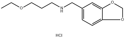 Benzo[1,3]dioxol-5-ylmethyl-(3-ethoxy-propyl)-amine hydrochloride Struktur