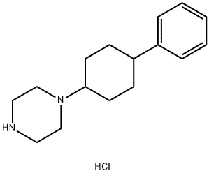 1-(4-Phenyl-cyclohexyl)-piperazine hydrochloride Struktur