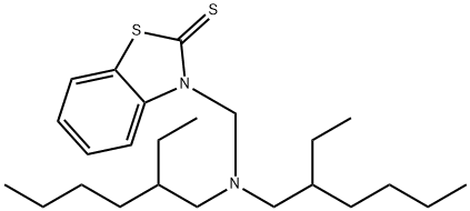 3-[(bis(2-ethylhexyl)amino)methyl]benzothiazole-2-thione Struktur