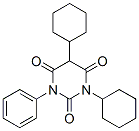 1,5-Dicyclohexyl-3-phenylbarbituric acid Struktur