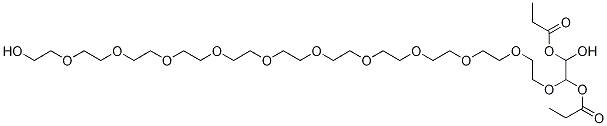 alpha, oMega-Dipropionic acid dodecaethylene glycol Struktur