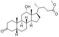 methyl 12alpha-hydroxy-3-oxo-5beta-cholan-24-oate Struktur