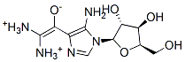 (Z)-1-[5-amino-1-[(2R,3R,4R,5R)-3,4-dihydroxy-5-(hydroxymethyl)oxolan- 2-yl]imidazol-4-yl]-2-diazonio-ethenolate Struktur