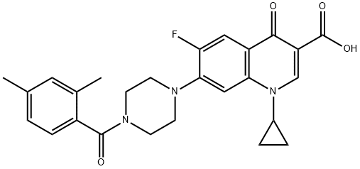 3-Quinolinecarboxylic acid, 1-cyclopropyl-7-[4-(2,4-diMethylbenzoyl)-1-piperazinyl]-6-fluoro-1,4-dihydro-4-oxo- Struktur