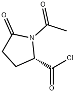 2-Pyrrolidinecarbonylchloride,1-acetyl-5-oxo-,(S)-(9CI) Struktur