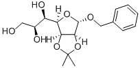 BENZYL 2,3-O-ISOPROPYLIDENE-L-GLYCERO-ALPHA-D-MANNOHEPTOFURANOSIDE Struktur