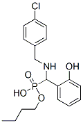 α-[N-(p-Chlorobenzyl)amino]-o-hydroxybenzylphosphonic acid hydrogen butyl ester Struktur