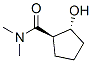 Cyclopentanecarboxamide, 2-hydroxy-N,N-dimethyl-, trans- (9CI) Struktur