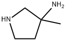 3-Pyrrolidinamine,3-methyl-(9CI) Struktur