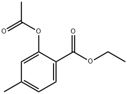 Benzoic acid, 2-(acetyloxy)-4-Methyl-, ethyl ester Struktur