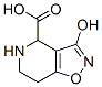 3-hydroxy-4,5,6,7-tetrahydro-isoxazolo(4,5-c)pyridine-4-carboxylic acid Struktur