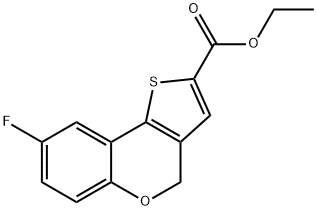 ETHYL 8-FLUORO-4H-(1)-BENZOPYRANO(4 3-B& Struktur