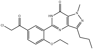 5-[5-(2-Chloroacetyl)-2-ethoxyphenyl]-1,6-dihydro-1-Methyl-3-propyl-7H-pyrazolo[4,3-d]pyriMidin-7-one Struktur