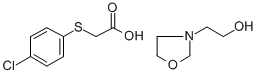 ((4-Chlorophenyl)thio)acetic acid 3-oxazolidineethanol (1:1) Struktur