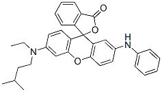 2'-Anilino-6'-(N-ethyl-N-isopentylamino)spiro[phthalide-3,9'-[9H]xanthene] Struktur