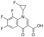 3-Quinolinecarboxylic acid, 6,7,8-trifluoro-1-(2-fluorocyclopropyl)-1,4-dihydro-4-oxo- Struktur