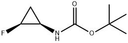 Carbamic acid, (2-fluorocyclopropyl)-, 1,1-dimethylethyl ester, cis- (9CI) Struktur