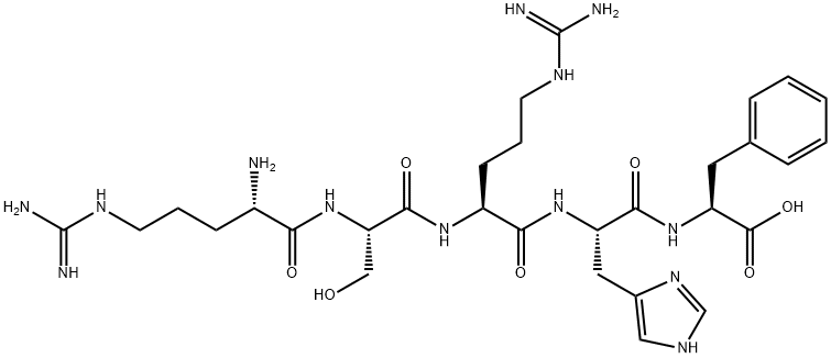 H-ARG-SER-ARG-HIS-PHE-OH ACETATE SALT Struktur