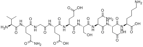 VAL-GLN-GLY-GLU-GLU-SER-ASN-ASP-LYS Struktur