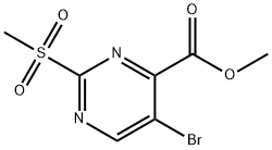 Methyl5-bromo-2-(methylsulfonyl)pyrimidine-4-carboxylate Struktur