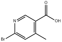 6-BroMo-4-Methyl-nicotinic acid Struktur