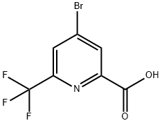 4-bromo-6-(trifluoromethyl)picolinic acid Struktur