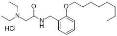 1-(2-Diethylaminoacetamidomethylphenoxy)-n-octane hydrochloride Struktur