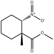 Cyclohexanecarboxylic acid, 1-methyl-2-nitro-, methyl ester, cis- (9CI) Struktur