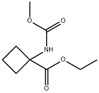 Cyclobutanecarboxylic acid, 1-[(methoxycarbonyl)amino]-, ethyl ester (9CI) Struktur