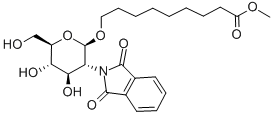 8-METHOXYCARBONYLOCTYL-2-DEOXY-2-PHTHALIMIDO-B-D-GLUCOPYRANOSIDE Struktur