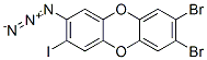 2-azido-3-iodo-7,8-dibromodibenzo-1,4-dioxin Struktur