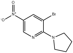 3-Bromo-5-nitro-2-(pyrrolidin-1-yl)pyridine Struktur