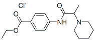 ethyl 4-[2-(3,4,5,6-tetrahydro-2H-pyridin-1-yl)propanoylamino]benzoate chloride Struktur