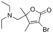 3-bromo-5-(diethylaminomethyl)-4,5-dimethyl-furan-2-one Struktur