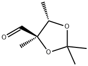 1,3-Dioxolane-4-carboxaldehyde, 2,2,4,5-tetramethyl-, (4R-trans)- (9CI) Struktur