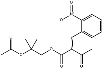 2-(2-Nitrobenzylidene)-3-oxobutanoic Acid, 2-Acetoxy-2-methylpropyl Ester Struktur