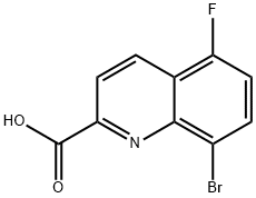 8-BroMo-5-fluoro-2-quinolinecarboxylic acid Struktur