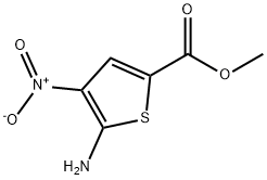 2-Thiophenecarboxylicacid,5-amino-4-nitro-,methylester(9CI) Struktur