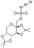 2,3:4,5 Bis-O-(1-Methyl ethylidene)-Fructopyranose azido sulphate  Struktur