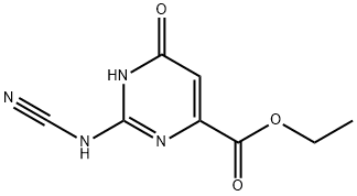 4-Pyrimidinecarboxylicacid,2-(cyanoamino)-1,6-dihydro-6-oxo-,ethylester Struktur