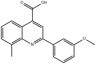 2-(3-METHOXYPHENYL)-8-METHYLQUINOLINE-4-CARBOXYLIC ACID Struktur