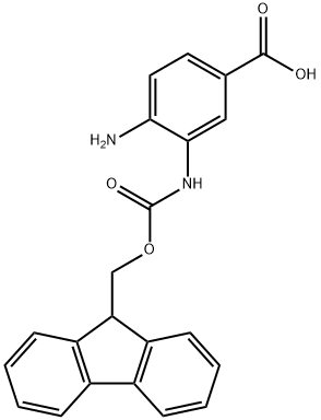 Benzoic acid, 4-aMino-3-[[(9H-fluoren-9-ylMethoxy)carbonyl]aMino]- Struktur