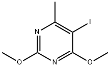 2,4-Dimethoxy-5-iodo-6-methylpyrimidine Struktur