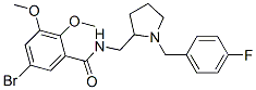 5-bromo-2,3-dimethoxy-N-((1-(4-fluorobenzyl)-2-pyrrolidinyl)methyl)benzamide Struktur