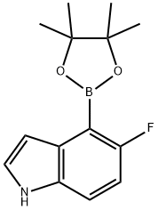 1H-Indole, 5-fluoro-4-(4,4,5,5-tetraMethyl-1,3,2-dioxaborolan-2-yl)- Structure