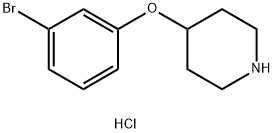 3-BROMOPHENYL 4-PIPERIDINYL ETHER HYDROCHLORIDE Struktur