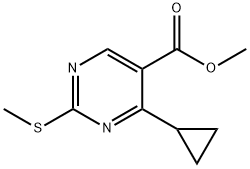 METHYL 4-CYCLOPROPYL-2-(METHYLTHIO)PYRIMIDINE-5-CARBOXYLATE Struktur