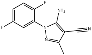 5-Amino-1-(2,5-difluorophenyl)-3-methyl-1H-pyrazole-4-carbonitrile Struktur