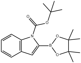 TERT-BUTYL 2-(4,4,5,5-TETRAMETHYL-1,3,2-DIOXABOROLAN-2-YL)-1H-INDOLE-1-CARBOXYLATE Struktur