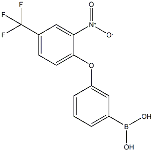 3-[2-Nitro-4-(trifluoromethyl)phenoxy]benzeneboronic acid Struktur